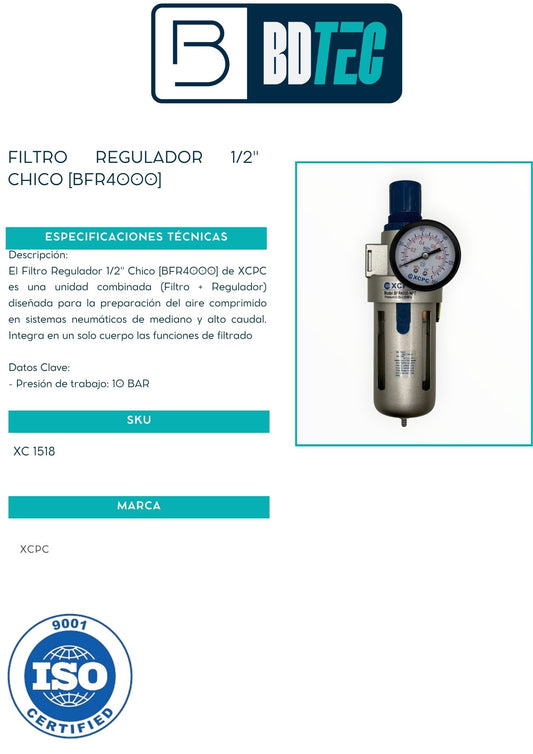 Filtro regulador 1/2" chico [BFR4000]