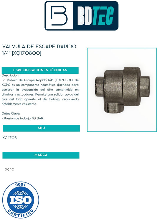 Valvula de escape rapido 1/4" [XQ170800]