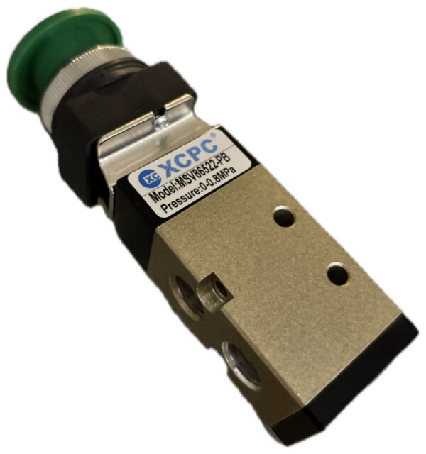 Valvula neumatica 5/2 conex 1/4" tipo boton parada [MSV86522PB]
