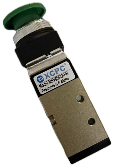 Valvula neumatica 5/2 conex 1/4" tipo boton parada [MSV86522PB] - SKU: XC 1113 — Automatización Industrial Chile | BDTEC