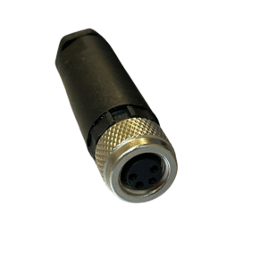 CONECTOR ARMABLE M12, HEMBRA, RECTO, 4 POLOS
