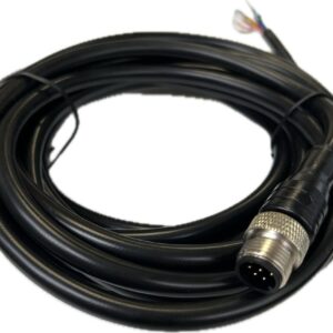 CABLE CONECTOR DE INYECTOR M12, HEMBRA, RECTO, 8 POLOS, 8 HILOS, 2M