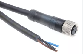 CABLE CONECTOR DE INYECTOR M8, HEMBRA, RECTO, 3 POLOS, 3 HILOS, 2M