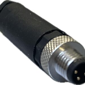 CONECTOR ARMABLE M8, MACHO, RECTO, 3 PINES