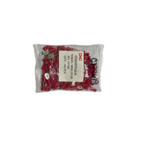 TERMINAL MACHO 22~16AWG ANCHO 6MM ROJO (100U)